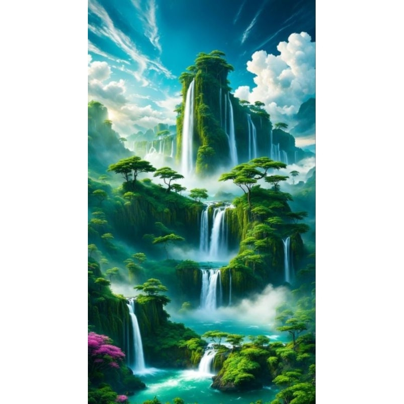 poster cetak jumbo pemandangan alam hiasan dinding pemandangan alam macam macam ukuran