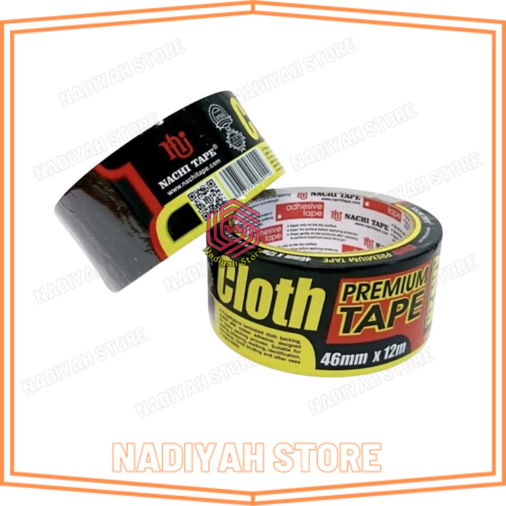 ISOLASI LAKBAN KAIN HITAM NACHI SOLASI LAKBAN NACHI COLTH TAPE NACHI TERMURAH