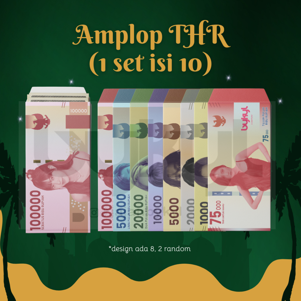 

AMPLOP THR LEBARAN IDUL FITRI UNIK CUSTOM WAJAH UCAPAN ISI 10