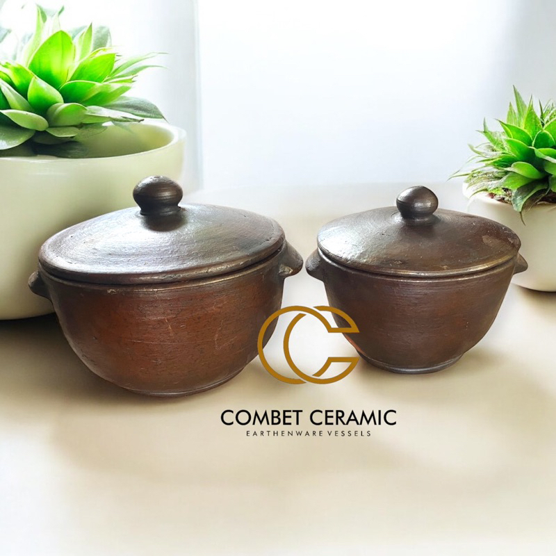 Mangkok Tutup Gerabah Tanah Liat - Mangkok Kuping Gerabah Tanah Liat Handmade