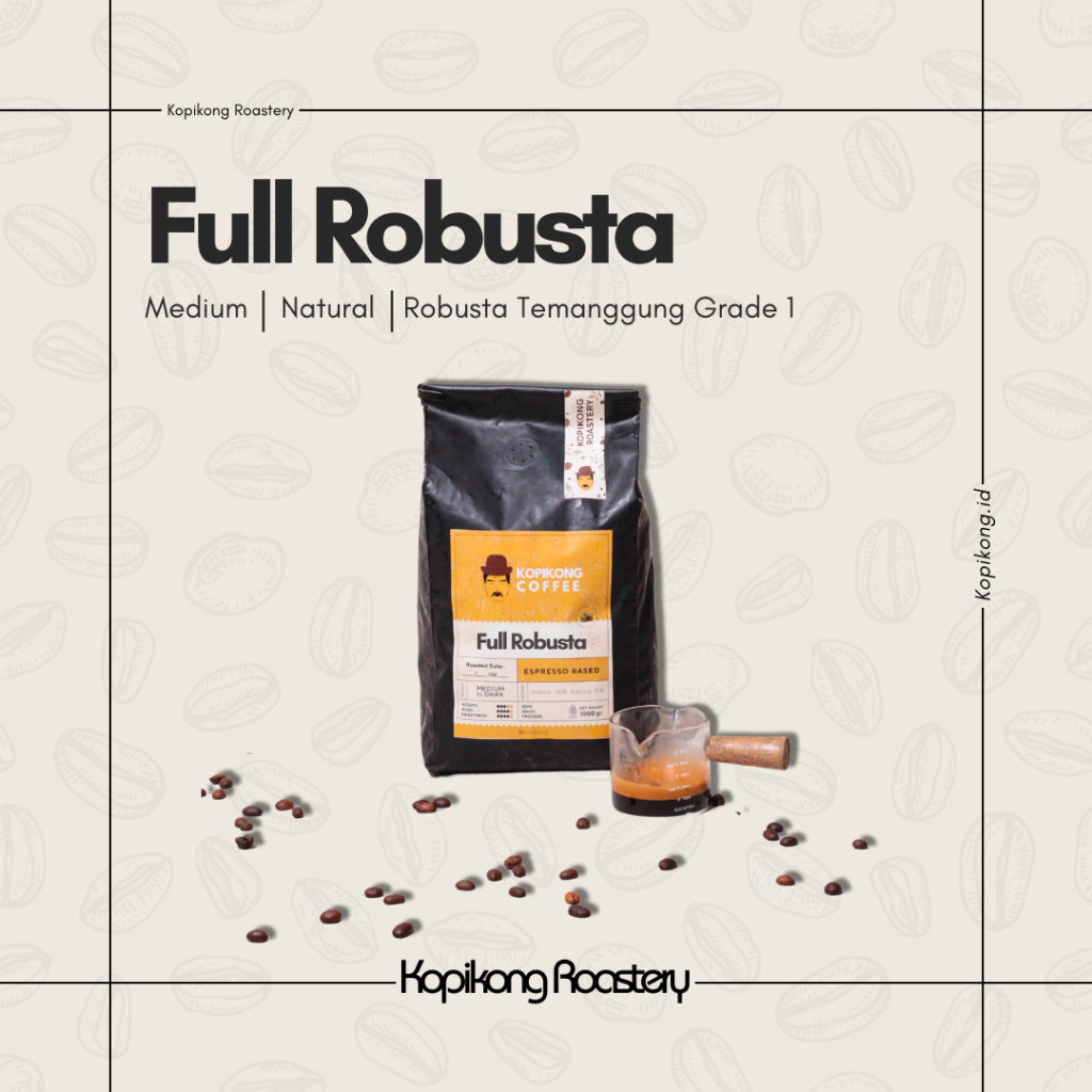 

Kopikong Roastery - Full Robusta Temanggung Khusus Kopi Susu Kekinian