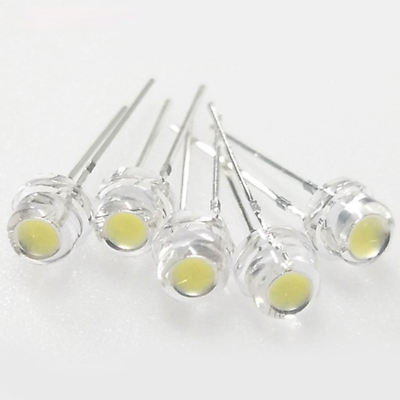 LED 5mm Strawhat Red Clear Lens LED Topi 5 mm Strawhat Merah 2pin 2p