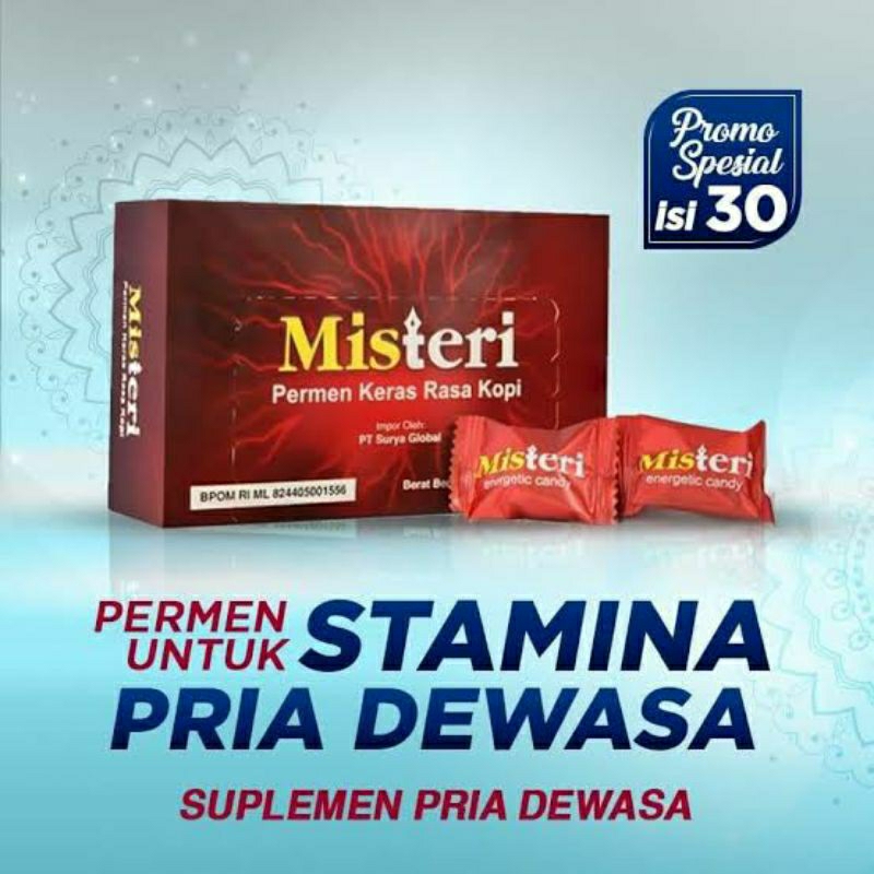 PERMEN MISTRI CANDY Asli Original Permen Kopi 1 Box  Isi 30 Pcs Solusi Durasi Pria Dewasa