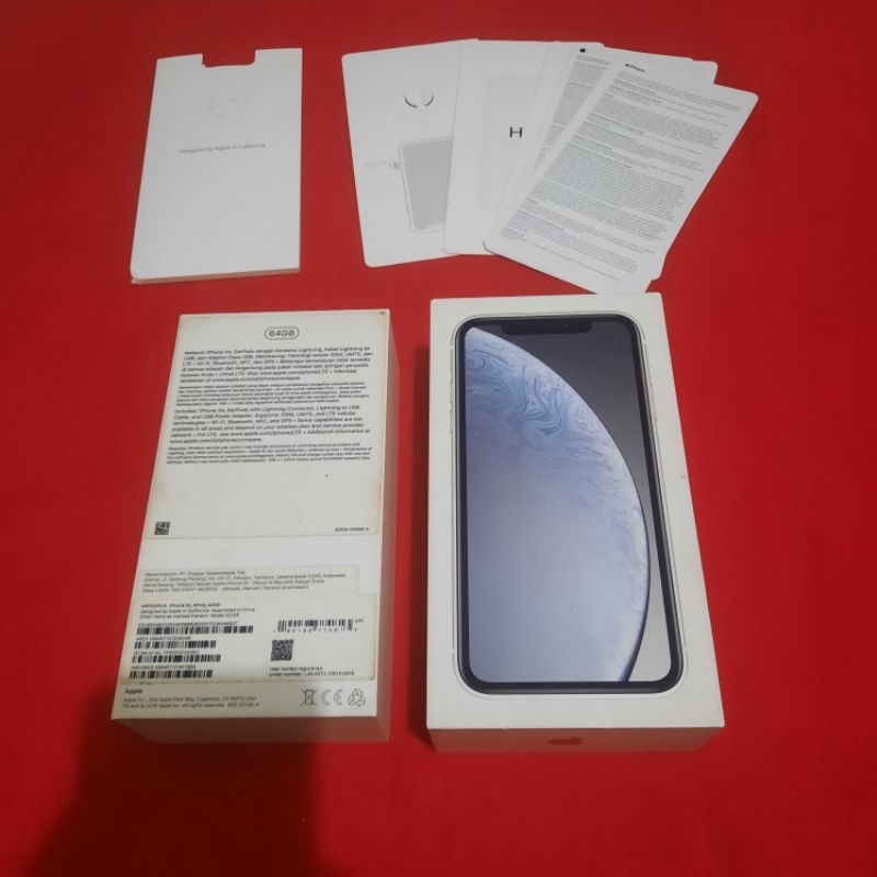 dus box iphone xr original copotan ibox lengkap manual book