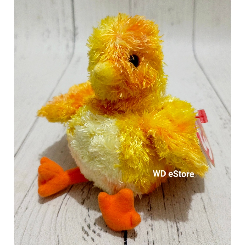 Boneka Anak Ayam TY Beanie Baby, Chickie