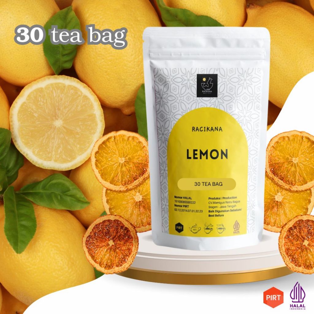 

TEH CELUP LEMON / Dried Lemon Tea / Teh Detox Vit C / 30 Tea Bag