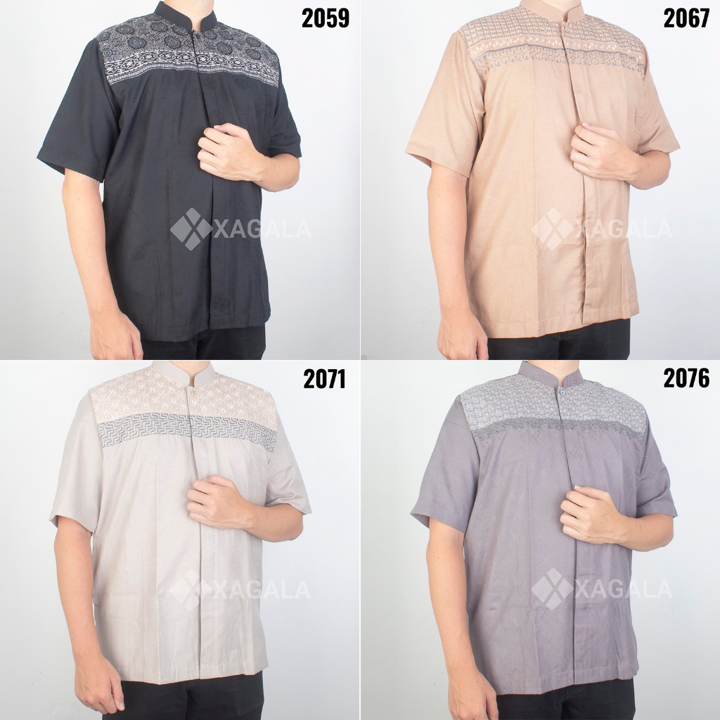 EASTRAY BAJU KOKO PRIA LENGAN PENDEK KEMEJA KOKO PRIA KEMKO PRIA PREMIUM BRANDED MUSLIM PRIA