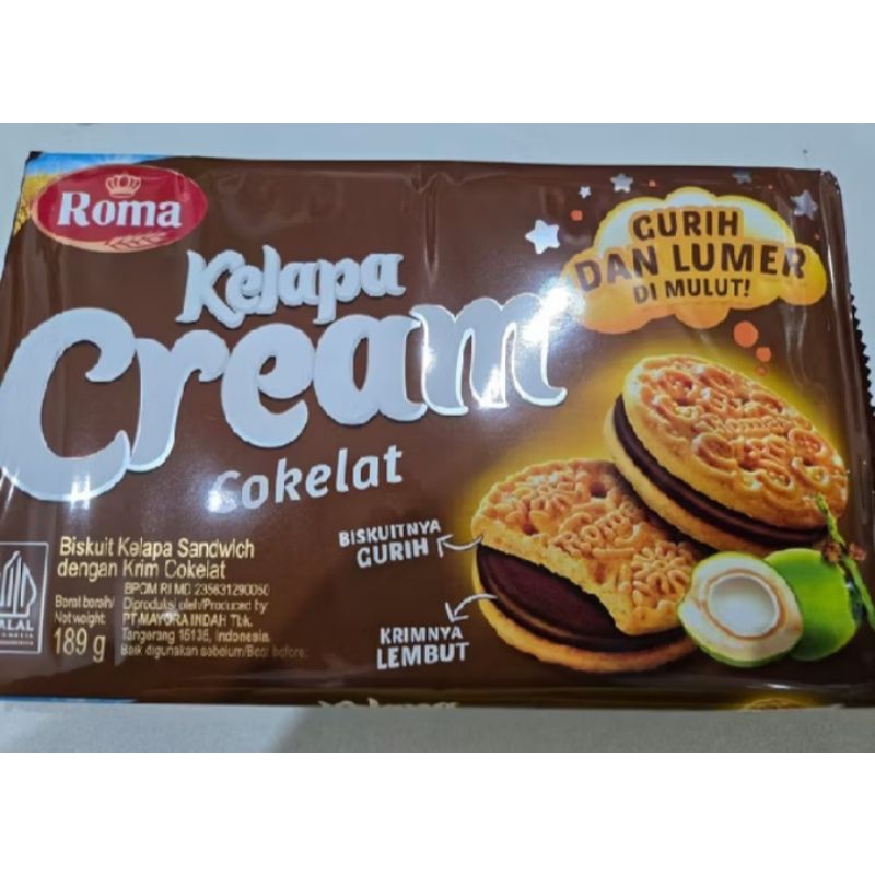 

Biskuit Roma kelapa Cream cokelat 1pcs | Biskuit Roma kelapa cream coklat | Biskuit cokelat Roma cream kelapa | READYSTOCK | a2putmah_official.store