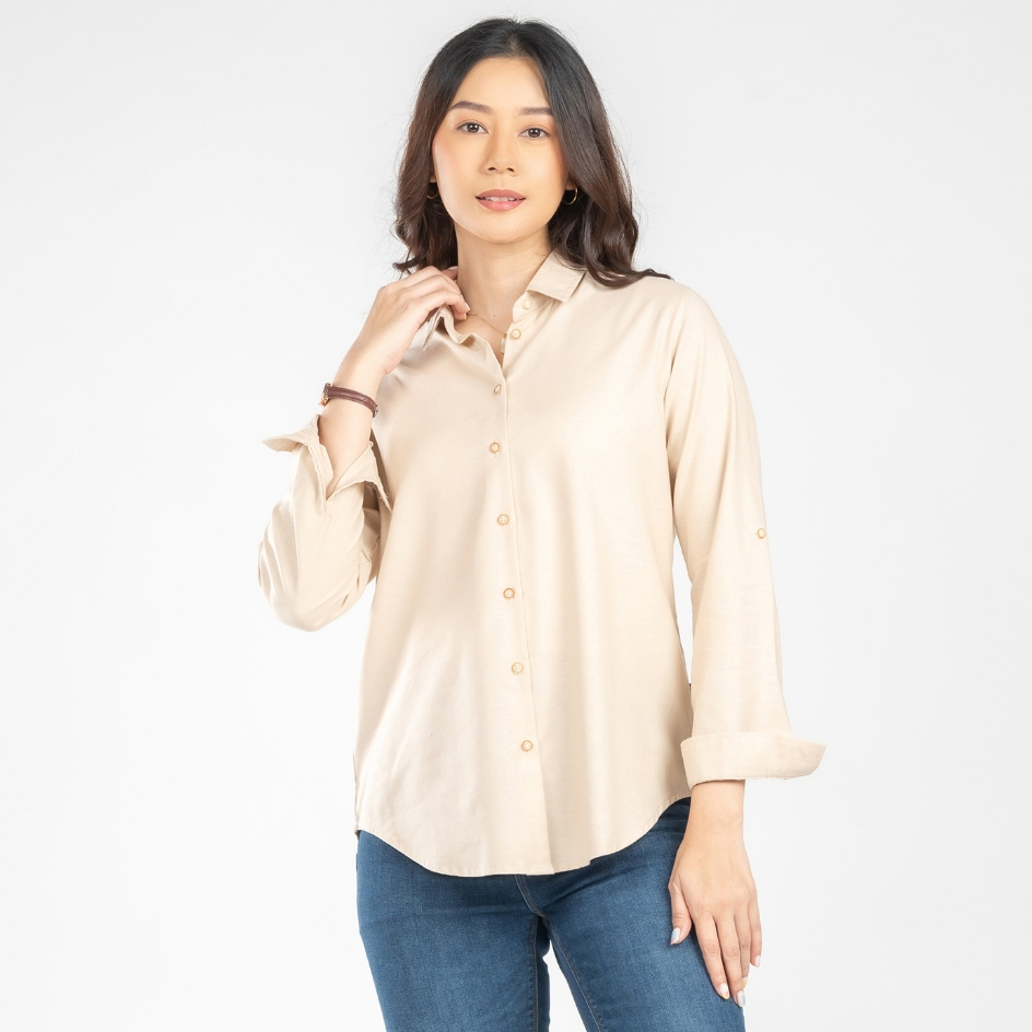 C2 Isotta Khaki Kemeja Casual Wanita