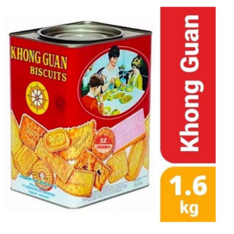 

KHONG GUAN Biscuit kaleng kotak 1600gr