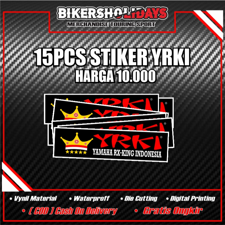 stiker rx-king/stiker logo YRKI murah dapat 15pcs stiker