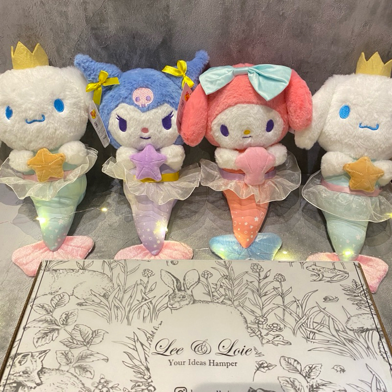 boneka sanrio cinnamon roll , kuromi , my melody seri mermaid