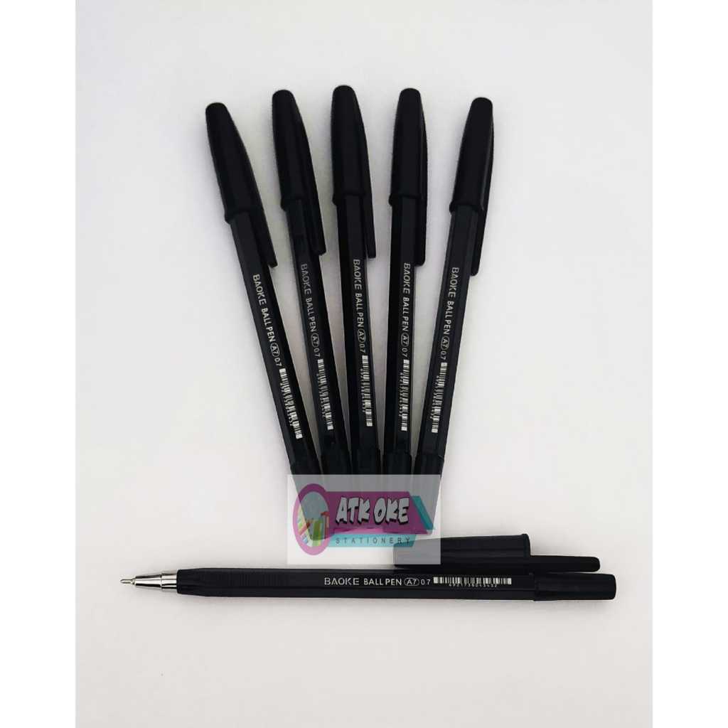 

Bauke Pen Smooth A7 0.7MM Hitam 1pcs/1 Biji