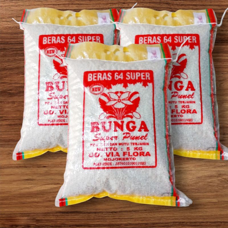 

Beras Bunga 64 Super Pulen Pandan Wangi