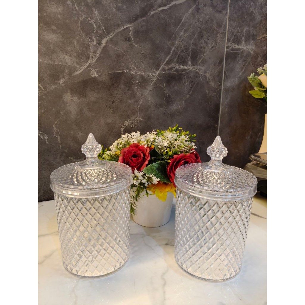 TOPLES KACA ACRYLIC KRISTAL NATURAL TUK 1138 TOPLES SNACK LEBARAN TOPLES KUE TOPLES KRISTAL  TOPLES 