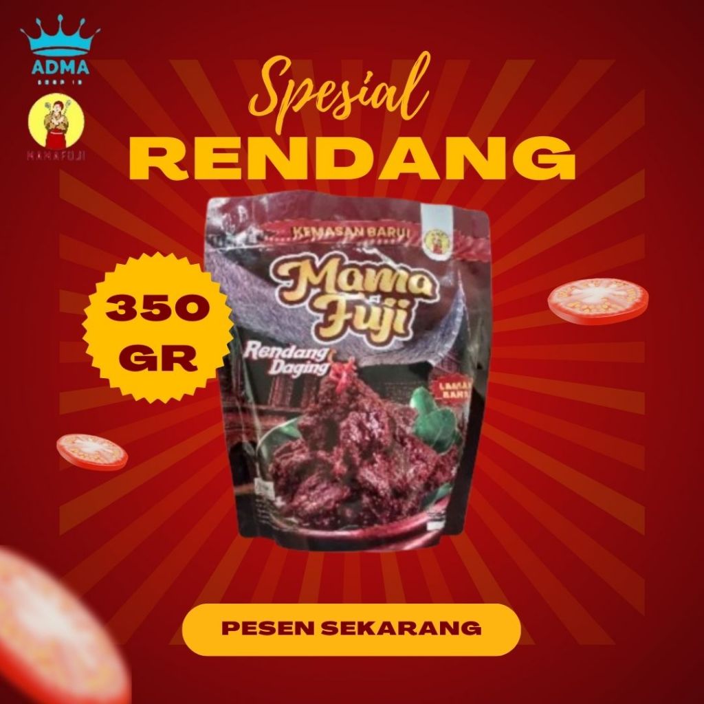 

Mama Fuji Rendang Daging 350 gr ( Mini Size) Halal Rendang Viral