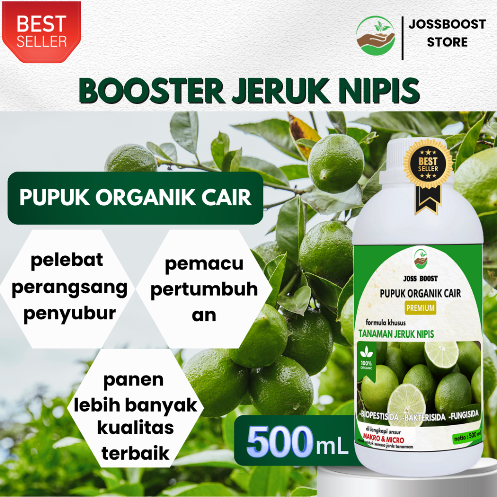 POC pupuk Booster Tanaman Jeruk nipis 500ML / Pupuk Pelebat Tanaman Jeruk nipis / Pupuk Jeruk nipis 