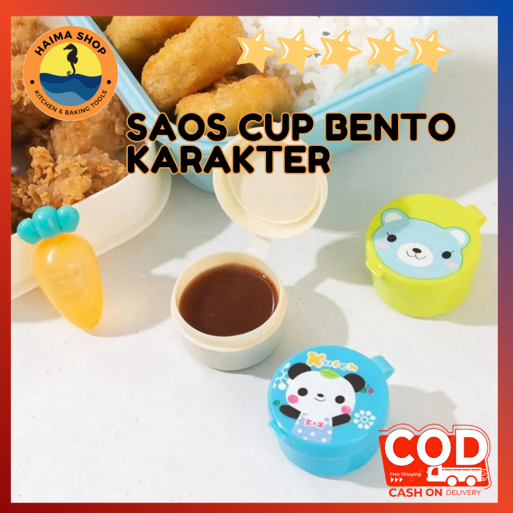 SAOS CUP BENTO KARAKTER / WADAH SAOS BENTO MINI / CUP MINI BEKAL