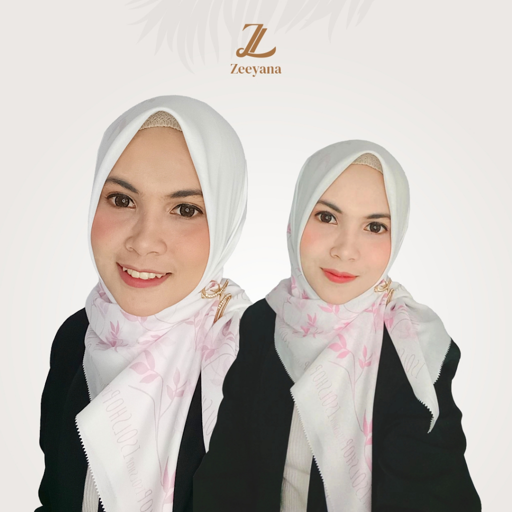 ZEEYANA Zahira Hijab Scraf Motif Bunga Voal Premium