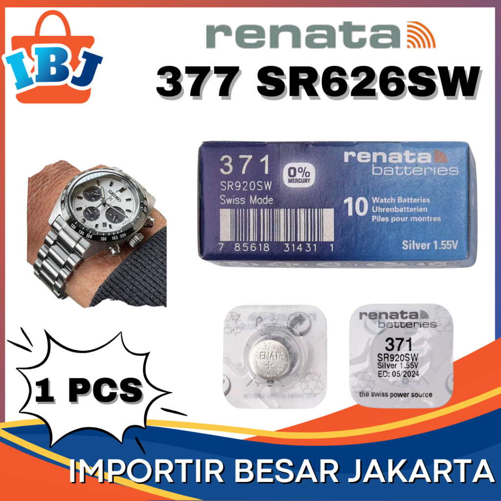 Baterai SR626SW Renata Batre Renata 377 SR626 Batre 626 Renata Batre Kancing 626 Renata ORIGINAL
