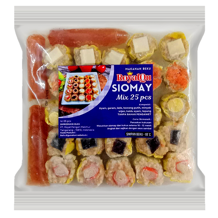 Nyimas_Pawom Royalqu Siomay Mix 25 Pcs Jamur Keju Wortel Telur Puyuh Crab Dimsum Siomay