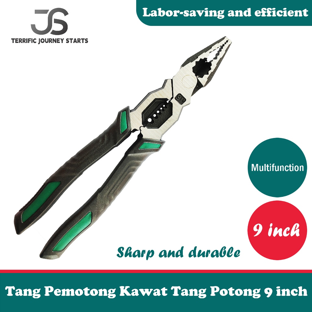 Top JS Tang Potong Multifungsi 9 Inch Tang Pemotong Kawat tang potong baja tang potong kecil