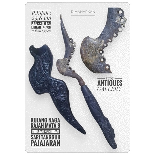 Pajangan Kujang Naga Rajah Mata 9 Pajajaran