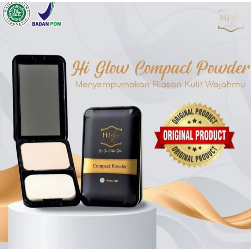 Hi Glow Skincare Compact powder Bedak Padat SPF 30