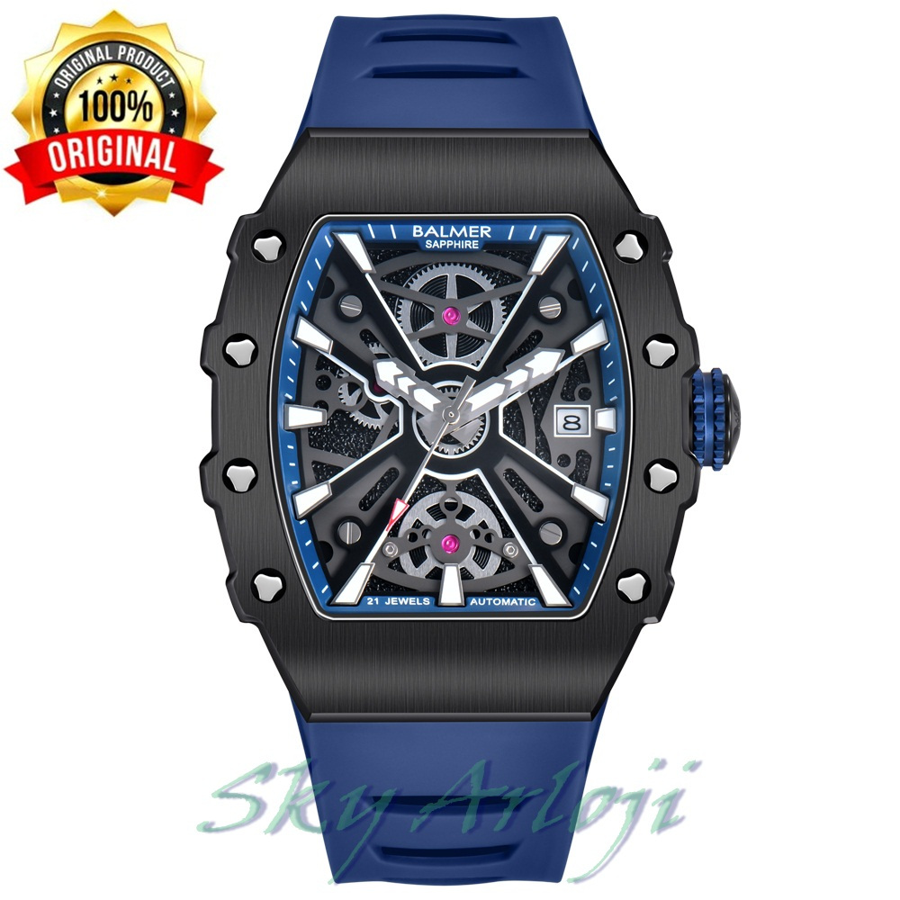 Balmer 8836 Jam Tangan Pria Automatic Sapphire Glass-Biru