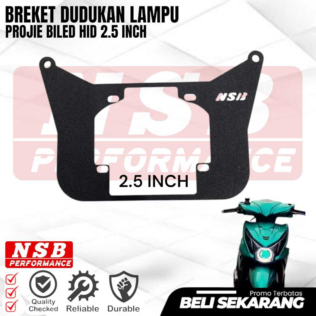 BREKET BRACKET DUDUKAN LAMPU BILED PROJIE 2,5 INCH BEAT FI BEAT FI LAMA 2013 HNV55