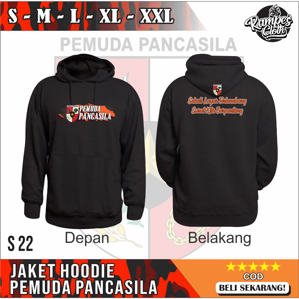Jaket Hoodie Pemuda Pancasila/HOODIE Pemuda Pancasila/SWEATER PP Cotton Fleece S22