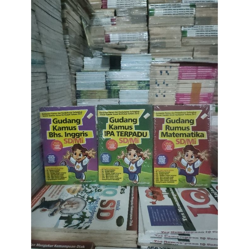 Gudang Kamus IPA Terpadu, Bahasa Inggris SD/MI - Gudang Rumus Matematika SD/Mi Kelas 4,5 dan 6 1 Buk