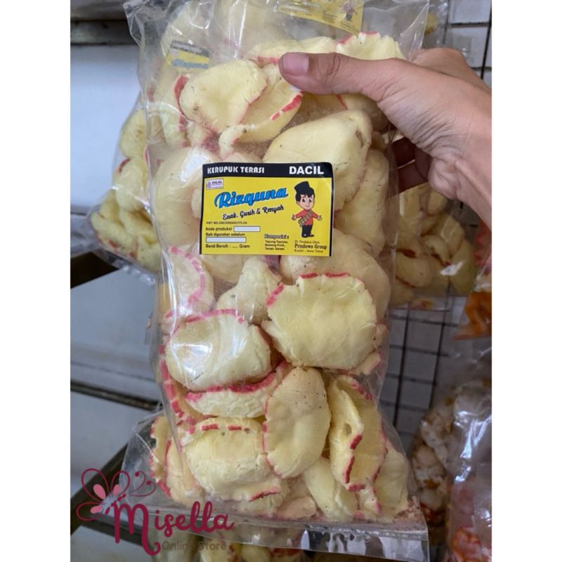 

Kerupuk Goreng Pasir Rasa Terasi Berat 115 Gram