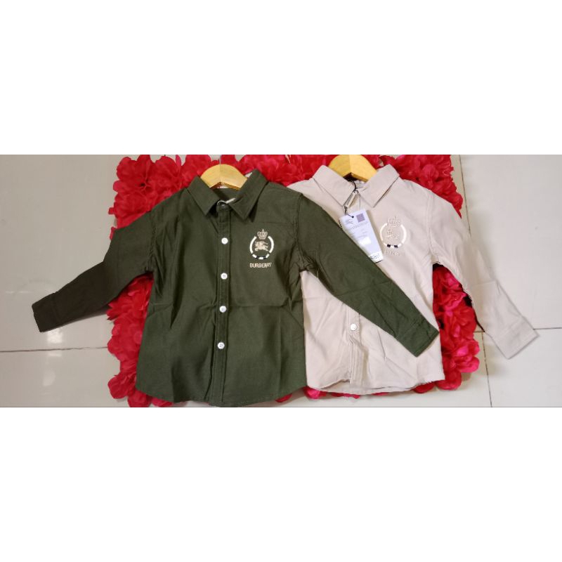 kemeja anak blueberry import premium