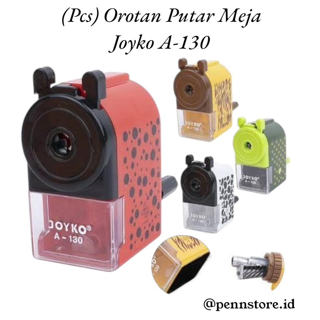 

(Pcs) Orotan Putar Meja Joyko A-130 (Savana) - Sharpener Rautan putar lucu tahan banting Stationery