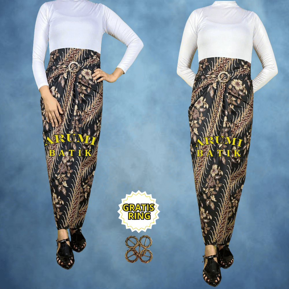 Arumi Batik Rok lilit batik bawahan kebaya wisuda modern  Motif cerry mocca