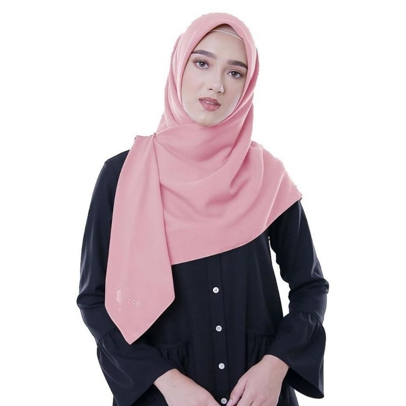 Zoya Voal Plain Scarf Kerudung Segi Empat Polos