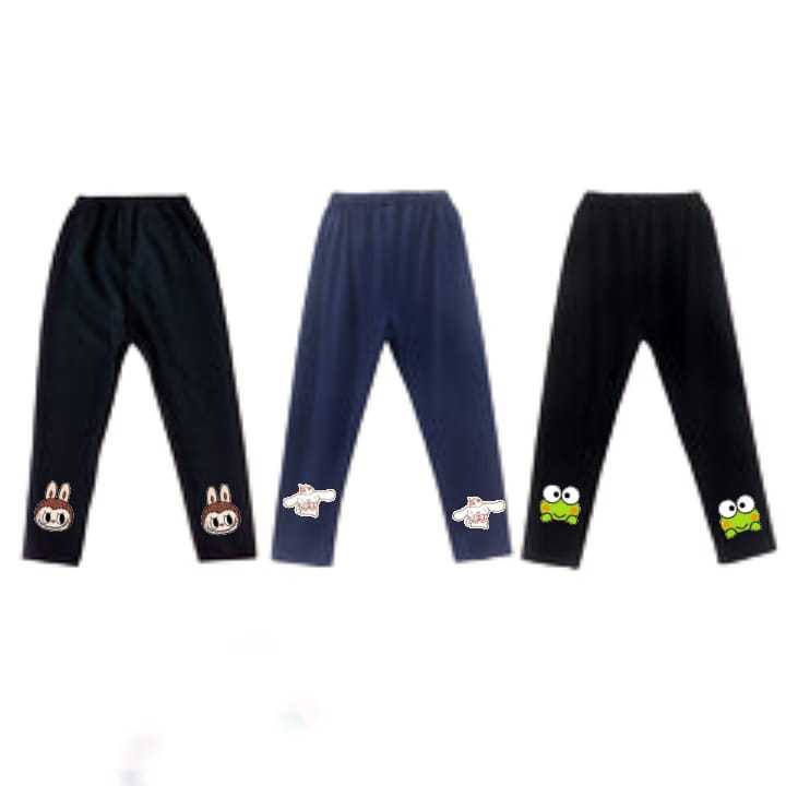 legging anak/legging anak warna hitam  random motif kartun 5-7tahun
