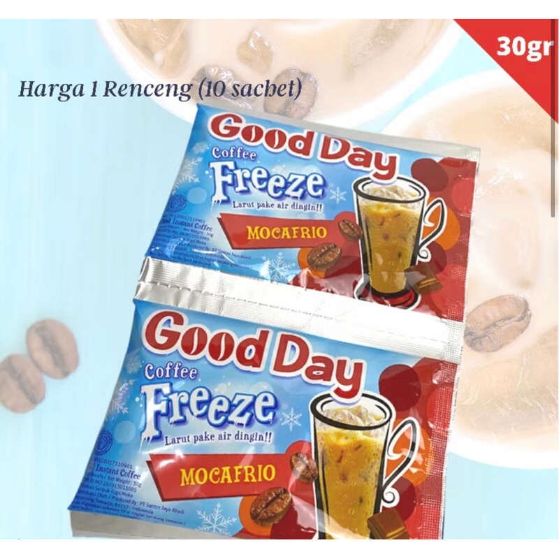 

Good day freeze mocafrio 1 renceng isi 10 pcs / 1 dus isi 12 renceng