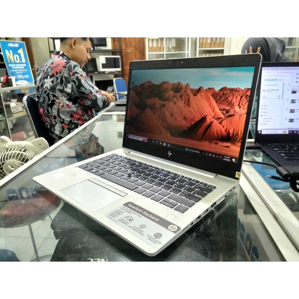 Laptop Murah HP EliteBook 830 G6 i5 Gen 8 Ram 16gb SSD 256gb 13,3" FHD Touchscreen backlight Keyboar