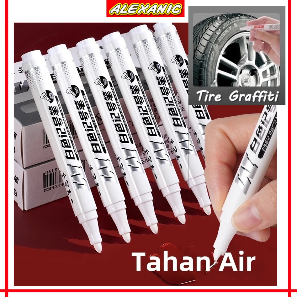 

Spidol Permanen Putih | Spidol Putih Ban Mobil Motor | Paint Marker/Spidol Putih Permanen Tahan Air/Spidol Putih Waterproof