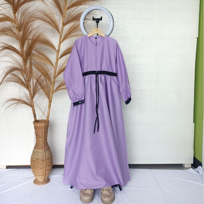 BAJU GAMIS COUPLE IBU DAN ANAK PEREMPUAN GAMIS DEWASA BAHAN KATUN TOYOBO WARNA LILAC