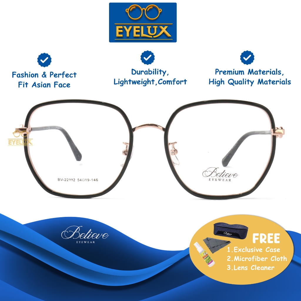 Believe Eyewear / BV-22112 / 54-19-146 /  Frame Kacamata Believe Eyewear ORIGINAL