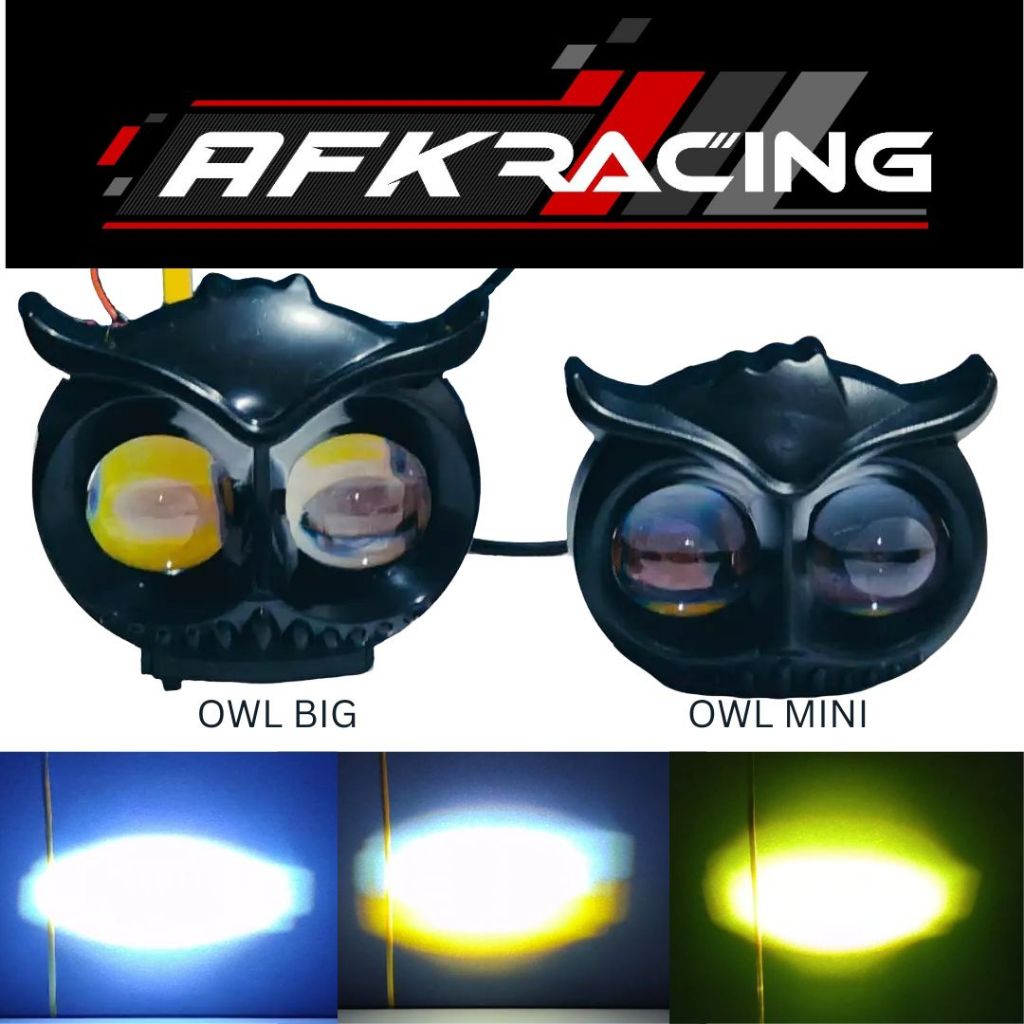 Lampu Tembak Sorot LED Cree Owl laser yellow whiter Honda Tiger Motor Scorpio Satria FU CB 150 Vixio