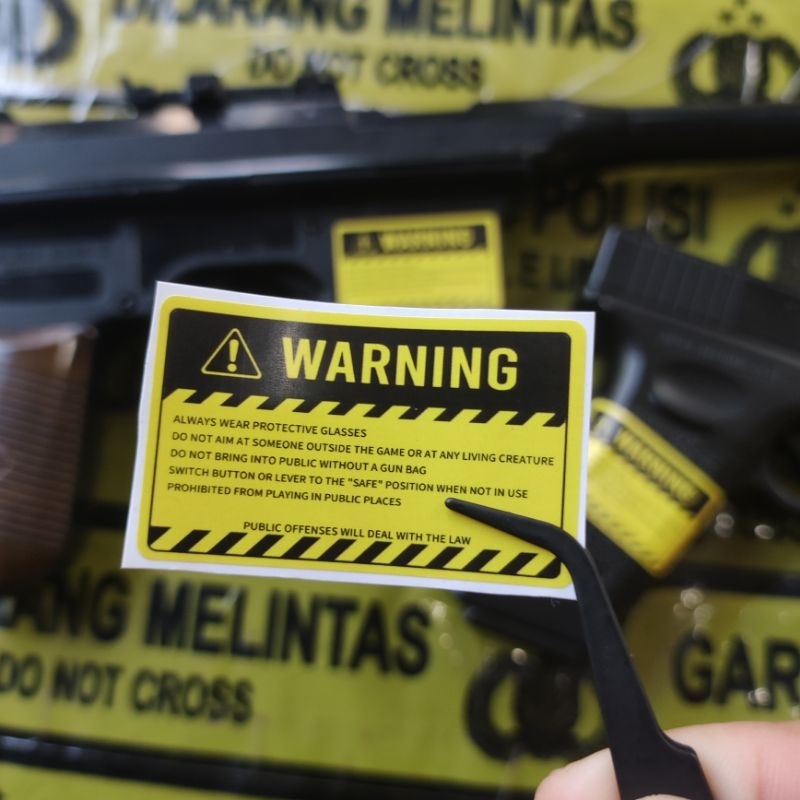 

Sticker Warning Aturan Airsoft Untuk Body Airsoft High Quality Waterproof