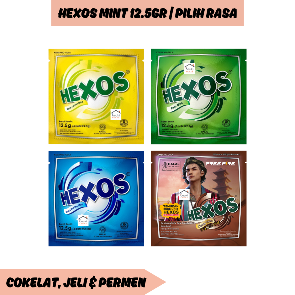 

Hexos Mint Kemasan Isi 5 Butir Berbagai Varian Pilih Rasa