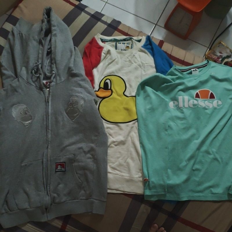 Paket Ber-3 (HD Ben davis, CN Pancoat Bebek 3 Warna, Long Sleeve Ellesse)