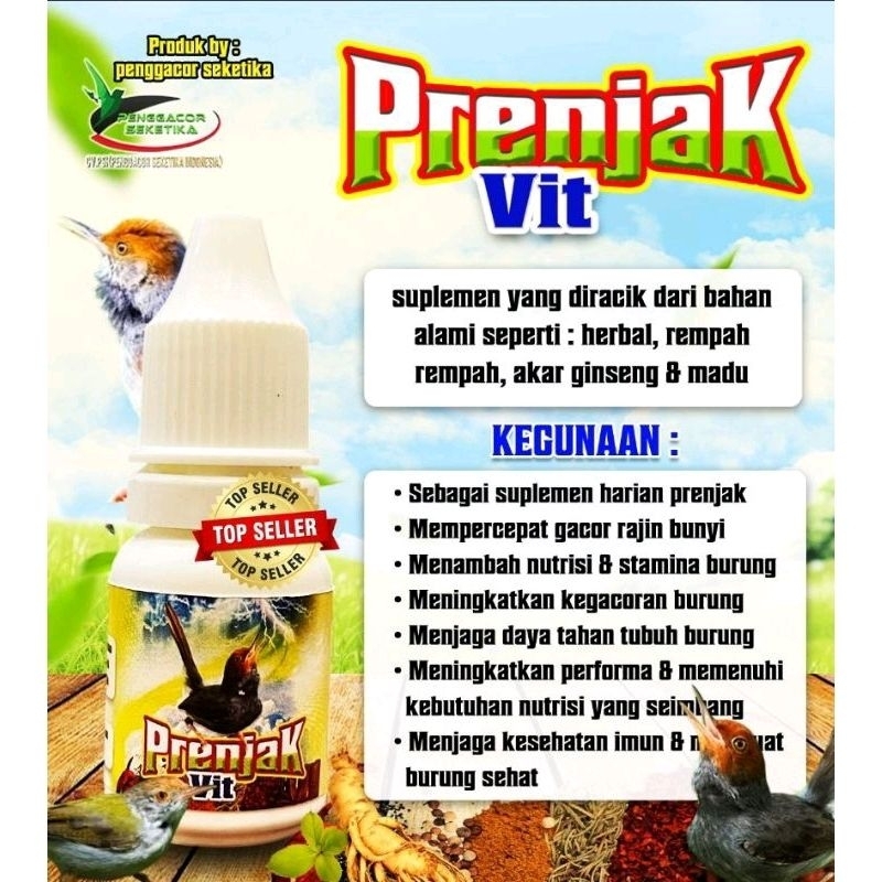Prenjak Vit Suplemen Vitamin Penggacor Burung Vitamin Burung Khusus Burung Prenjak Vitamin Penggacor