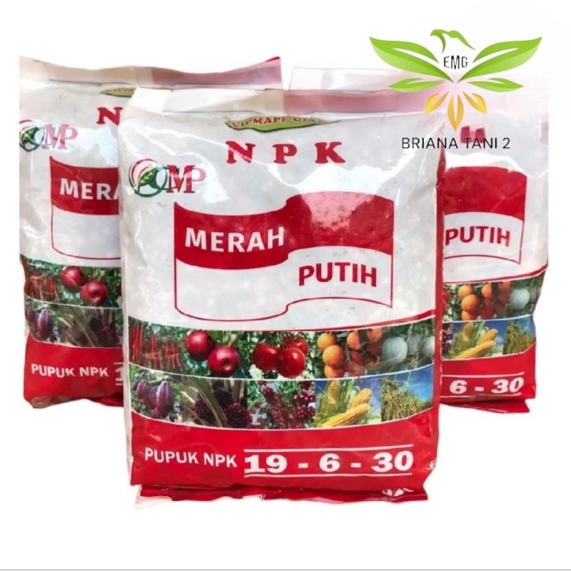 Pupuk NPK 19-6-30 Merah Putih 1 Kg  Setara NPK Grower Pupuk Untuk Buah 100% Original