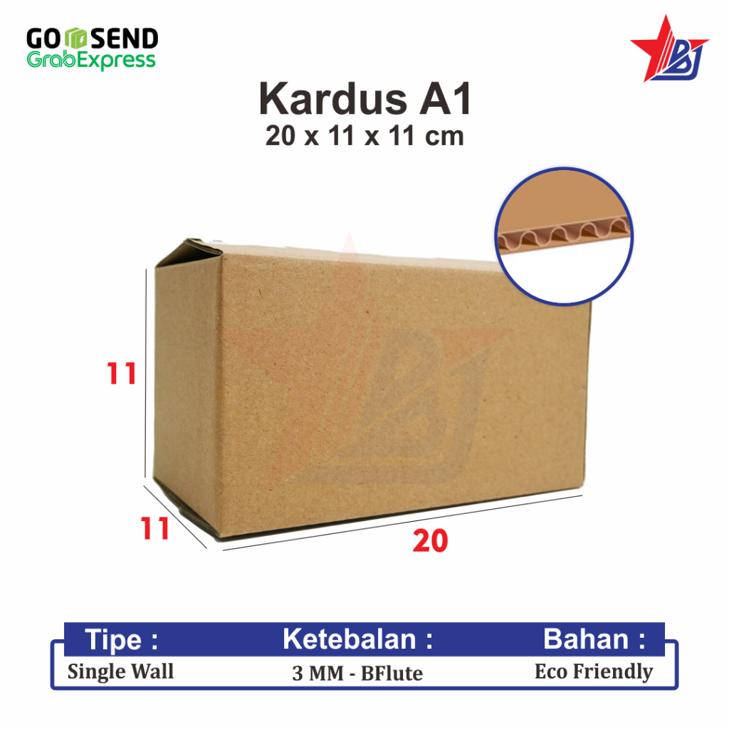 

KARDUS / KARTON BOX 20 x 11 x 11 cm POLOS Uk. 20x11x11